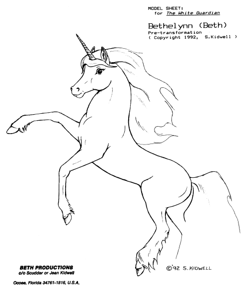 Bethelynn, as a young Immortal Unicorn.